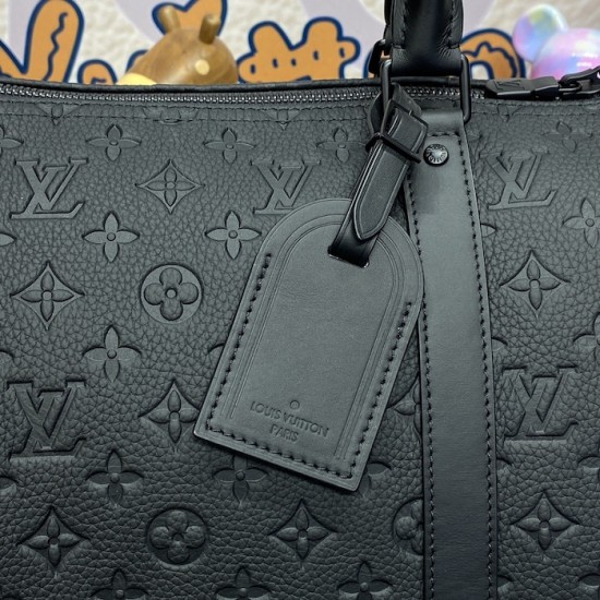 Louis Vuitton Taurillon Monogram Leather Keepall Bandoulière 50 M59025 Louis Vuitton Taurillon Monogram Leather Keepall Bandoulière 50 M59025