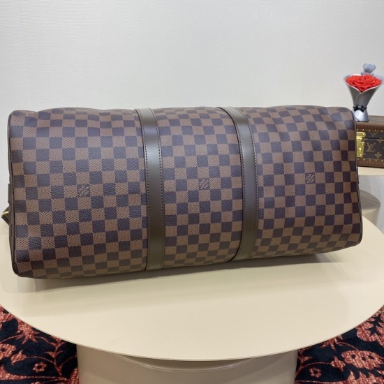 Louis Vuitton Damier Ebene Keepall Bandoulière 55 N41414 Louis Vuitton Damier Ebene Keepall Bandoulière 55 N41414