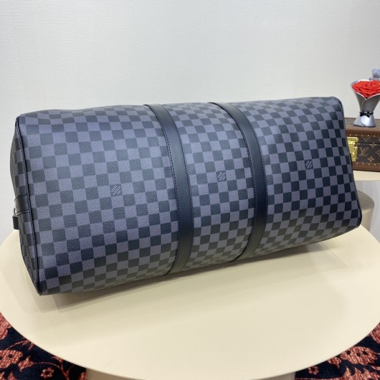 Louis Vuitton Damier Graphite Keepall Bandoulière 55 N41413 Louis Vuitton Damier Graphite Keepall Bandoulière 55 N41413