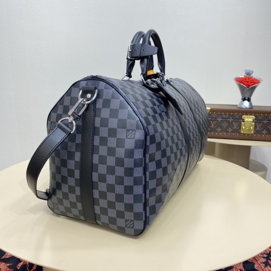 Louis Vuitton Damier Graphite Keepall Bandoulière 50 N41415 Louis Vuitton Damier Graphite Keepall Bandoulière 50 N41415