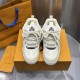 Replica LV Skate Sneaker - high quality 1:1 AAA Replica Louis Vuitton LV Skate Sneaker in Black and monogram canvas - front view