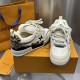 Replica LV Skate Sneaker - high quality 1:1 AAA Replica Louis Vuitton LV Skate Sneaker in Black and monogram canvas - front view