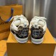 Replica LV Skate Sneaker - high quality 1:1 AAA Replica Louis Vuitton LV Skate Sneaker in Black and monogram canvas - front view