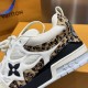 Replica LV Skate Sneaker - high quality 1:1 AAA Replica Louis Vuitton LV Skate Sneaker in Black and monogram canvas - front view