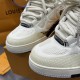 Replica LV Skate Sneaker - high quality 1:1 AAA Replica Louis Vuitton LV Skate Sneaker in Black and monogram canvas - front view