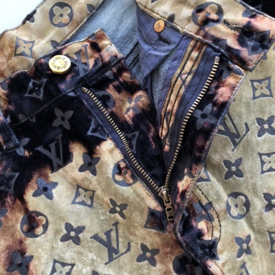 Louis Vuitton Monogram Denim Pants 1AFACE Louis Vuitton Monogram Denim Pants 1AFACE