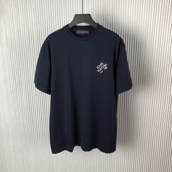 Louis Vuitton Signature Short-Sleeved Cotton Crewneck 1AFBUY Louis Vuitton Signature Short-Sleeved Cotton Crewneck 1AFBUY