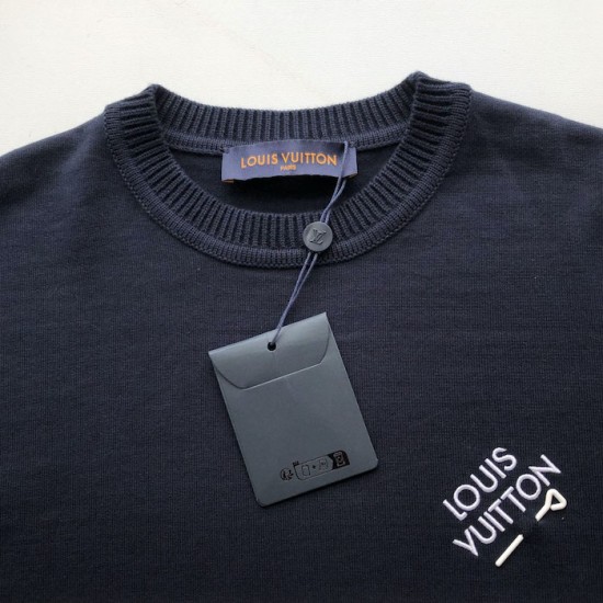 Louis Vuitton Signature Short-Sleeved Cotton Crewneck 1AFBUY Louis Vuitton Signature Short-Sleeved Cotton Crewneck 1AFBUY