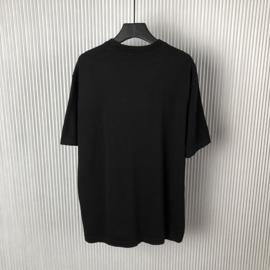 Louis Vuitton Signature Short-Sleeved Cotton Crewneck Black Louis Vuitton Signature Short-Sleeved Cotton Crewneck Black