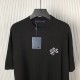 Louis Vuitton Signature Short-Sleeved Cotton Crewneck Black Louis Vuitton Signature Short-Sleeved Cotton Crewneck Black