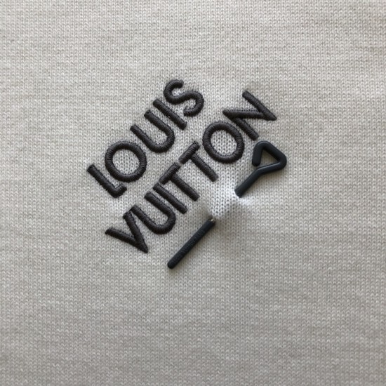 Louis Vuitton Signature Short-Sleeved Cotton Crewneck White Louis Vuitton Signature Short-Sleeved Cotton Crewneck White