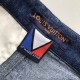 Louis Vuitton Embroidered Damier Denim Shorts 1AFVO9 Louis Vuitton Embroidered Damier Denim Shorts 1AFVO9