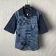 Louis Vuitton Printed Short-Sleeved Denim Shirt 1AFVQL Louis Vuitton Printed Short-Sleeved Denim Shirt 1AFVQL