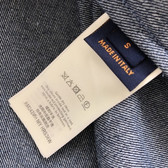 Louis Vuitton Printed Short-Sleeved Denim Shirt 1AFVQL Louis Vuitton Printed Short-Sleeved Denim Shirt 1AFVQL