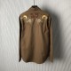 Louis Vuitton Embroidered Long-Sleeved Wool Shirt 1AFXT4 Louis Vuitton Embroidered Long-Sleeved Wool Shirt 1AFXT4