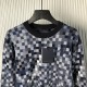 Louis Vuitton LV Lovers Damoflage Jacquard Pullover 1AGHTO Louis Vuitton LV Lovers Damoflage Jacquard Pullover 1AGHTO