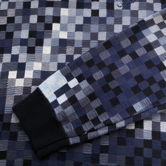 Louis Vuitton LV Lovers Damoflage Jacquard Pullover 1AGHTO Louis Vuitton LV Lovers Damoflage Jacquard Pullover 1AGHTO