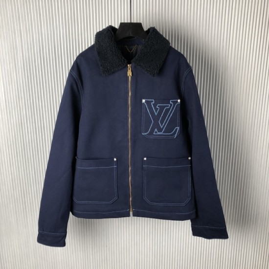 Louis Vuitton Wintery Workwear Denim Jacket 1AGIO7 Louis Vuitton Wintery Workwear Denim Jacket 1AGIO7