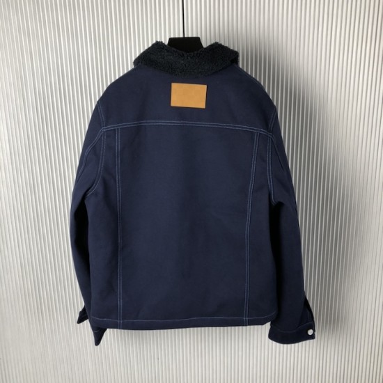 Louis Vuitton Wintery Workwear Denim Jacket 1AGIO7 Louis Vuitton Wintery Workwear Denim Jacket 1AGIO7