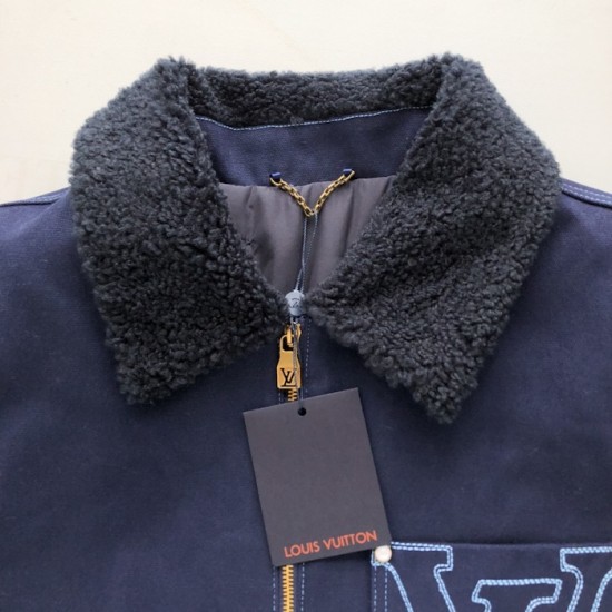 Louis Vuitton Wintery Workwear Denim Jacket 1AGIO7 Louis Vuitton Wintery Workwear Denim Jacket 1AGIO7