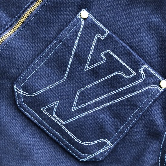 Louis Vuitton Wintery Workwear Denim Jacket 1AGIO7 Louis Vuitton Wintery Workwear Denim Jacket 1AGIO7