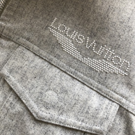 Louis Vuitton Wool Blouson With Shearling Collar 1AGIRY Louis Vuitton Wool Blouson With Shearling Collar 1AGIRY
