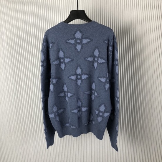 Louis Vuitton Textured Cotton Crewneck 1AGJRE Louis Vuitton Textured Cotton Crewneck 1AGJRE