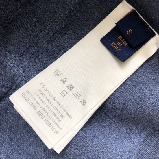 Louis Vuitton Textured Cotton Crewneck 1AGJRE Louis Vuitton Textured Cotton Crewneck 1AGJRE