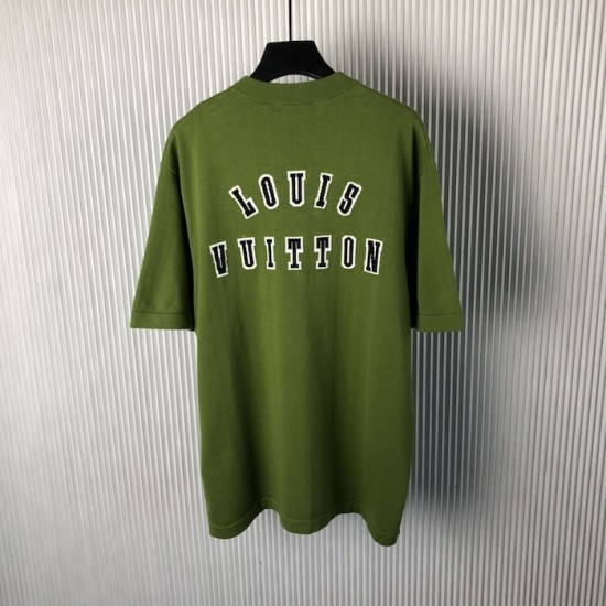 Louis Vuitton Short-Sleeved Cotton Crewneck 1AGJS6 Louis Vuitton Short-Sleeved Cotton Crewneck 1AGJS6
