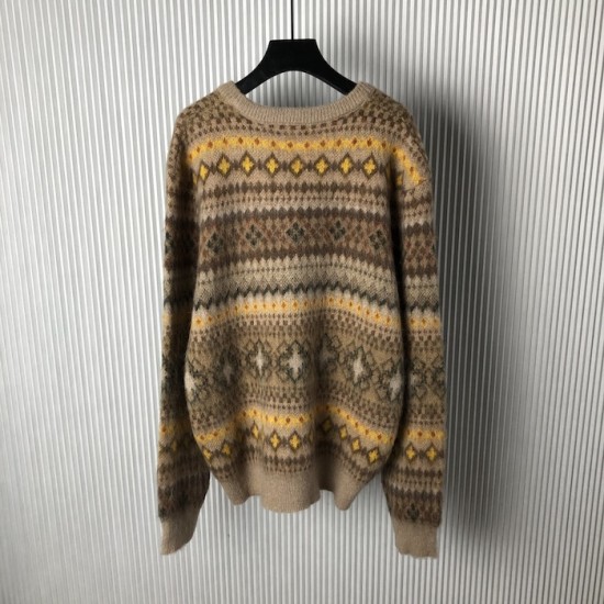 Louis Vuitton Mohair Blend Fair Isle Pullover 1AGJTK Louis Vuitton Mohair Blend Fair Isle Pullover 1AGJTK