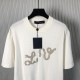 Louis Vuitton Embellished Short-Sleeved Cotton Crewneck 1AGJTZ Louis Vuitton Embellished Short-Sleeved Cotton Crewneck 1AGJTZ
