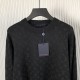 Louis Vuitton Monogram Embellished Wool Evening Crewneck 1AGJU6 Louis Vuitton Monogram Embellished Wool Evening Crewneck 1AGJU6