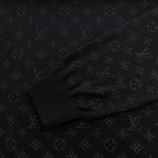 Louis Vuitton Monogram Embellished Wool Evening Crewneck 1AGJU6 Louis Vuitton Monogram Embellished Wool Evening Crewneck 1AGJU6