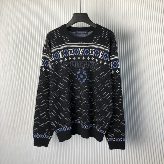 Louis Vuitton Jacquard Wool Pullover 1AGJU8 Louis Vuitton Jacquard Wool Pullover 1AGJU8