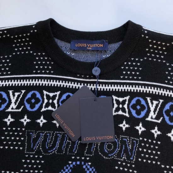 Louis Vuitton Jacquard Wool Pullover 1AGJU8 Louis Vuitton Jacquard Wool Pullover 1AGJU8