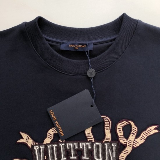 Louis Vuitton Embroidered Cotton Crewneck 1AGJXV Louis Vuitton Embroidered Cotton Crewneck 1AGJXV