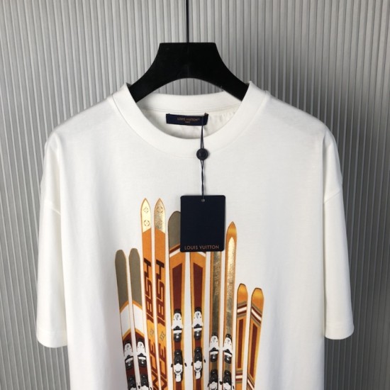 Louis Vuitton Printed Cotton T-Shirt 1AGK25 Louis Vuitton Printed Cotton T-Shirt 1AGK25