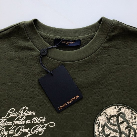 Louis Vuitton Damier Pique T-Shirt 1AGKLJ Louis Vuitton Damier Pique T-Shirt 1AGKLJ