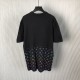 Louis Vuitton Monogram Gradient Embellished Short-Sleeved Crewneck Louis Vuitton Monogram Gradient Embellished Short-Sleeved Crewneck