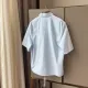 Luxury Floral Monogram Short Shirt - Premium Replica Design Replica LV-Inspired Monogram Flowers Short Shirt - Floral Embroidered Summer Top