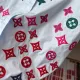 Luxury Floral Monogram Short Shirt - Premium Replica Design Replica LV-Inspired Monogram Flowers Short Shirt - Floral Embroidered Summer Top