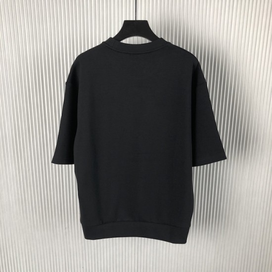 Replica LV Embellished T-Shirt - High-Quality Jersey Fabric Replica LV Embellished Jersey T-Shirt Front View - Luxury Designer Inspired Top
