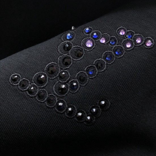 Replica LV Embellished T-Shirt - High-Quality Jersey Fabric Replica LV Embellished Jersey T-Shirt Front View - Luxury Designer Inspired Top