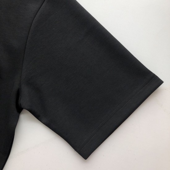 Replica LV Embellished T-Shirt - High-Quality Jersey Fabric Replica LV Embellished Jersey T-Shirt Front View - Luxury Designer Inspired Top