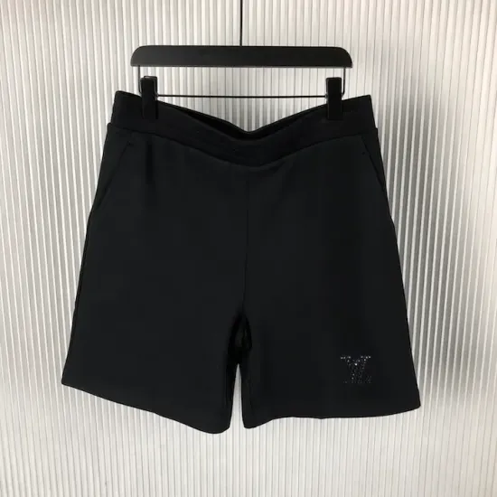 Replica LV Embellished Shorts - Premium Comfort & Style Replica LV Embellished Jersey Shorts - Designer-Inspired Summer Fashion