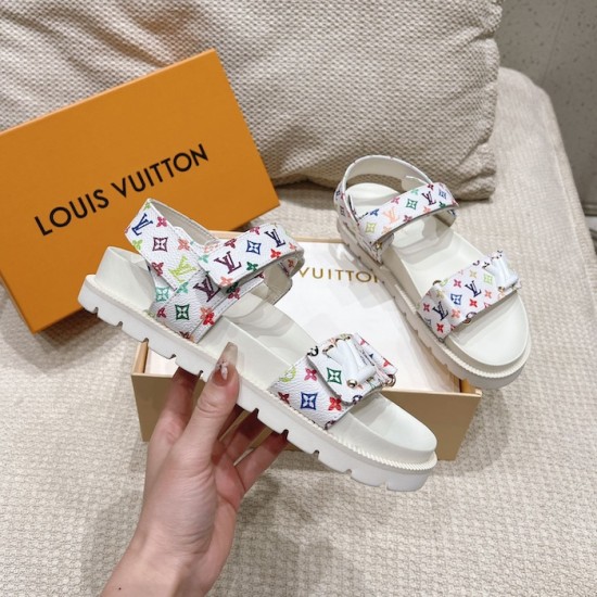 LV x TM LV Sunset Flat Comfort Sandal 1AGXEQ LV x TM LV Sunset Flat Comfort Sandal 1AGXEQ