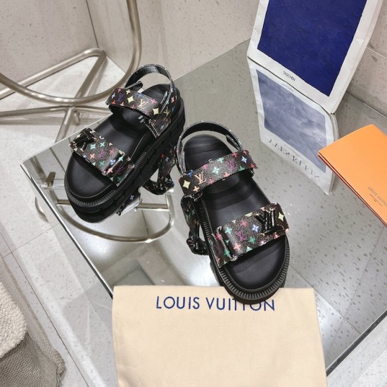 LV x TM LV Sunset Flat Comfort Sandal 1AGXF6 LV x TM LV Sunset Flat Comfort Sandal 1AGXF6