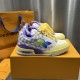 Replica LV Skate Sneaker - high quality 1:1 AAA Replica Louis Vuitton LV Skate Sneaker in Purple and monogram canvas - front view