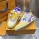 Replica LV Skate Sneaker - high quality 1:1 AAA Replica Louis Vuitton LV Skate Sneaker in Purple and monogram canvas - front view