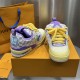 Replica LV Skate Sneaker - high quality 1:1 AAA Replica Louis Vuitton LV Skate Sneaker in Purple and monogram canvas - front view